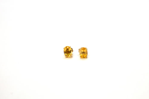 14K Citrine Oval Studs