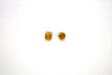 14K Citrine 5mm Circle Studs