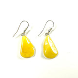 SS Butterscotch Amber Nugget Dangle Earrings
