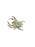 SS Amber Multicolor Spider Pin/Pendant