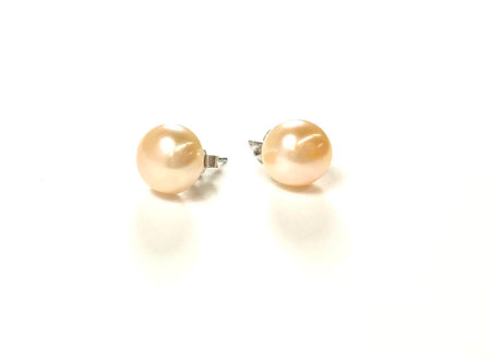SS Fresh Water Pearl 11mm White Studs