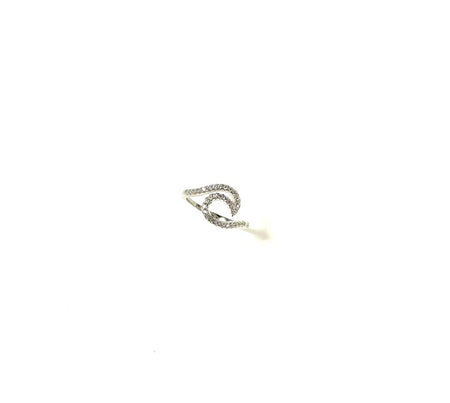 SS CZ Swirl Ring Size 6,8