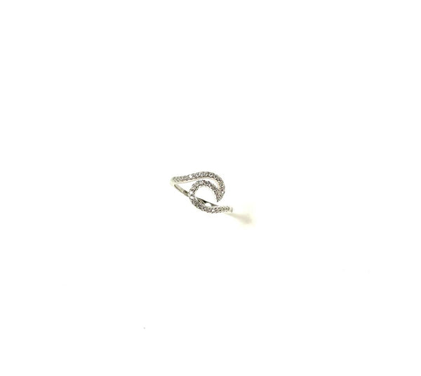 SS CZ Wave Ring Size 6, 7