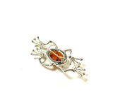 SS Amber Frog Pin