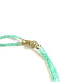 14K Emerald Two Strand Beaded Necklace