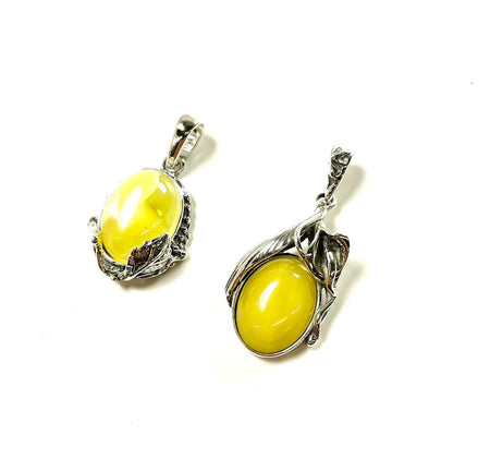 SS Amber Spider Pendant