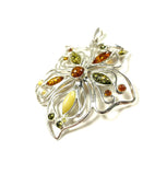 SS Amber Large Flower Pendant