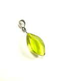 SS Caribbean Amber Curved Pendant