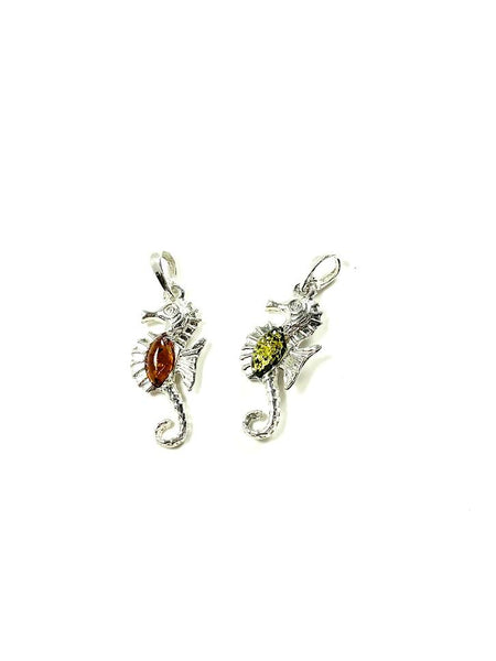 SS Amber Spider Pendant