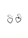 SS Heart Dangle Earrings