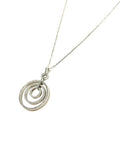 SS CZ 3 Circle Graduated Necklace