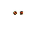 SS Amber Round Studs