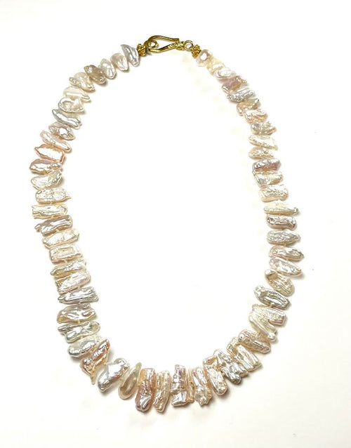 22K Stick Pearl Necklace