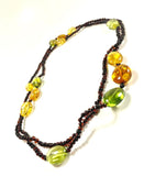 Amber Long Beaded Multicolor Wrap Necklace