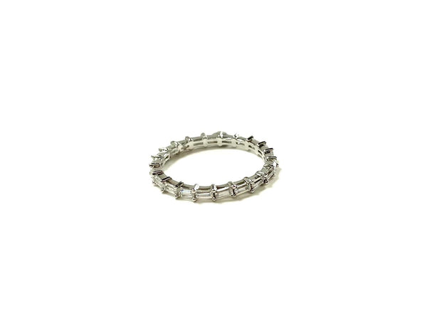 SS CZ Baguette Band Ring Size 7,8