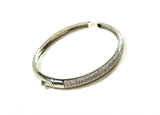 SS CZ Five Row CZ Bangle Bracelet