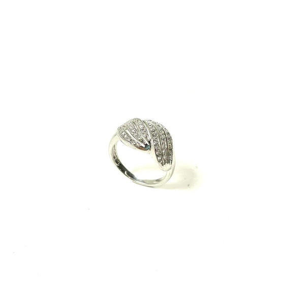 SS CZ Wavy Ring Size 7