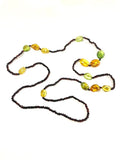 Amber Long Beaded Multicolor Wrap Necklace