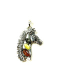 SS Amber Multicolor Horse Head Pendant