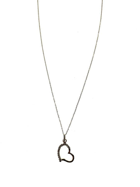 SS CZ Heart Earring and Necklace Set