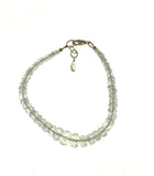 SS Aquamarine Faceted Bead Bracelet