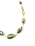 NPG Art Glass Oval Beaded Necklace