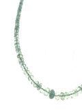 SS Aquamarine Faceted Bead Necklace