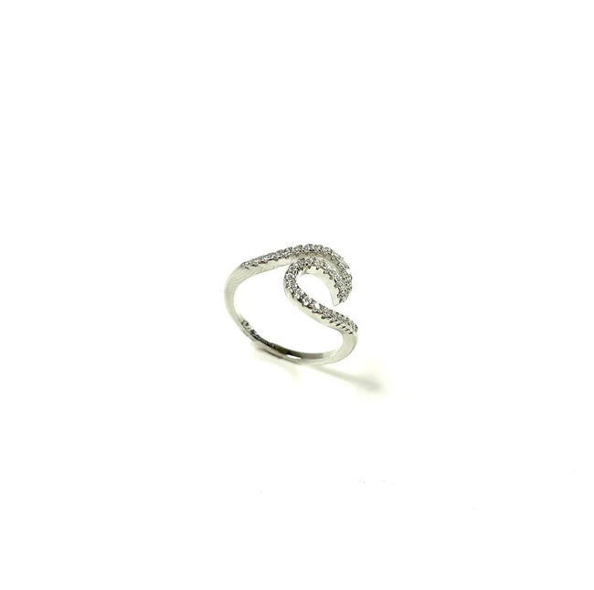 SS CZ Wave Ring Size 6, 7