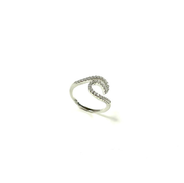 SS CZ Wave Ring Size 6, 7