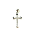 SS CZ Cross and Heart Pendant
