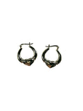 SS Heart Hoop Dangle Earrings