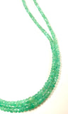 14K Emerald Two Strand Beaded Necklace