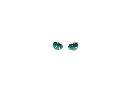 SS Turquoise Heart Dangle Earrings