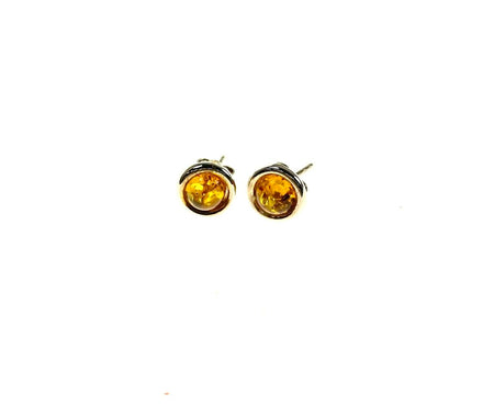 SS Amber Heart Pendants