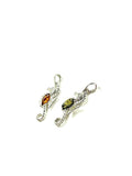 SS Amber Seahorse Pendant