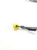 Assorted Amber Nugget Leather Drop Necklace