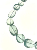 SS AAA Aquamarine Beaded Adjustable Necklace