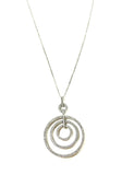 SS CZ 3 Circle Graduated Necklace
