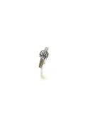 SS CZ 8mm Round Two Row Ring Size 6, 7, 8, 9