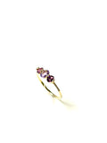 14K Amethyst, Rhodolite, and Diamond Ring - Size 7