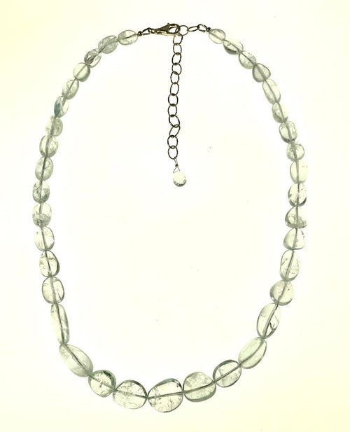 SS AAA Aquamarine Beaded Necklace