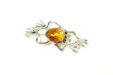 SS Amber Frog Pin