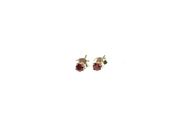 SS Rhodonite Round 3mm Studs