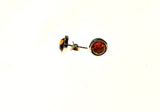 SS Amber Round Studs