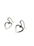 SS Heart Dangle Earrings