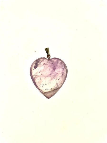 NP Rose Quartz/ Amethyst Heart Pendant