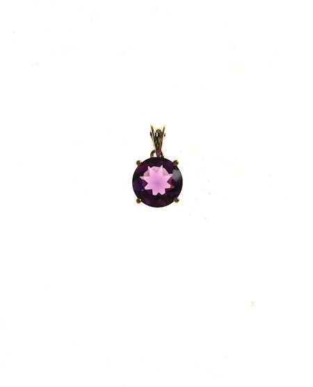 SS Amethyst Cabochon Decorative Bezel Pendant