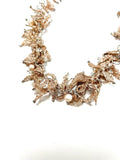 SS Bronze and Pearl Woven Necklace