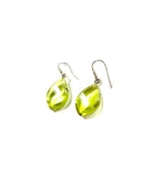 SS Caribbean Amber Leaf Dangle Earrings