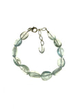 SS AAA Aquamarine Nugget Bead Bracelet